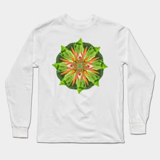 vegan food mandala Long Sleeve T-Shirt